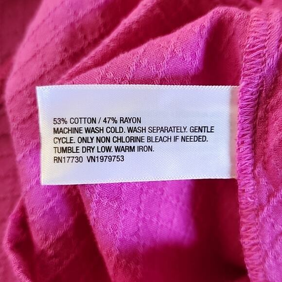 Knox Rose Womens Magenta Halter Sleeveless Tank Top Plus Size 2X NEW - Picture 5 of 6